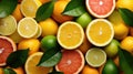 Fresh fruits ripe orange nature citrus lemon sweet food lime grapefruit