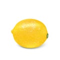 Lemon fruit for fresh juice. 3d realistic yellow ripe lemon iso