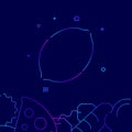 Lemon, fruit gradient line icon, vector illustration Royalty Free Stock Photo