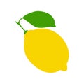 Lemon fruit icon on a white background