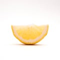 Lemon fruit leaf isolate half on white Royalty Free Stock Photo