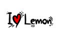 Lemon fruit love message