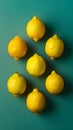 Lemon fruit presented on an isolated kitchen table background