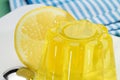 Lemon gelatin dessert Royalty Free Stock Photo