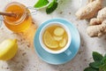 Lemon and ginger tea with honey Royalty Free Stock Photo