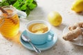 Lemon and ginger tea with honey Royalty Free Stock Photo