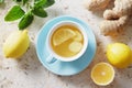 Lemon and ginger tea with honey Royalty Free Stock Photo