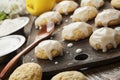 Lemon glaze cookies Royalty Free Stock Photo