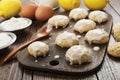 Lemon glaze cookies Royalty Free Stock Photo