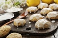 Lemon glaze cookies Royalty Free Stock Photo