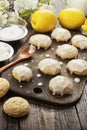 Lemon glaze cookies Royalty Free Stock Photo