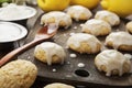 Lemon glaze cookies Royalty Free Stock Photo