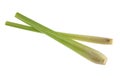 Lemon grass cut in half on white background Royalty Free Stock Photo