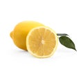 Fresh slices of yellow lemon lime fruit Royalty Free Stock Photo