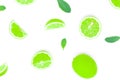 lemon green refreshing on white background