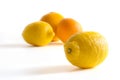 Lemon with group fruits Royalty Free Stock Photo