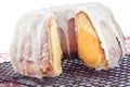 Lemon gugelhupf with icing sugar Royalty Free Stock Photo