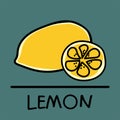 Lemon hand-drawn style.