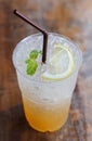 Lemon honey soda