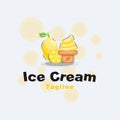 Lemon ice cream logo design