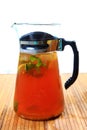 Lemon ice tea pitcher Royalty Free Stock Photo