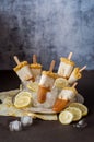 Lemon Iced Tea Cheesecake Popsicles