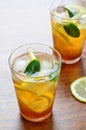 Lemon iced tea with mint Royalty Free Stock Photo