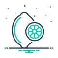 Mix icon for Lemon, citrus and slice Royalty Free Stock Photo