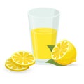 Lemon icon illustration isolated on white background.