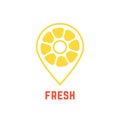 Lemon icon like map pin