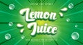 Lemon Juice liquid Style 3d editable text effect Template Royalty Free Stock Photo