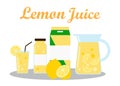 Lemon Juice with pack template packaging design