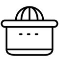 Lemon Juicer Isolated Vector icon which can be easily modified or edit