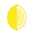 Lemon juicy fresh fruit flat icon, vector sign