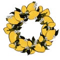 Lemon juicy wreath Royalty Free Stock Photo