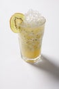 Lemon and kiwi in cold cocktail. mojito with lemon and kiwi Royalty Free Stock Photo