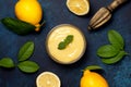 Lemon kurd in glass bowl