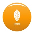 Lemon leaf icon orange