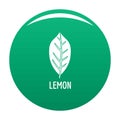 Lemon leaf icon vector green