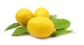 Lemon with leaves