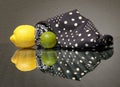 Lemon, Lime, Black and White Napkin