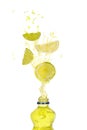 Lemon lime drink splash Royalty Free Stock Photo