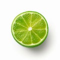 lemon lime isolate ,white background - generative Ai illustration Royalty Free Stock Photo