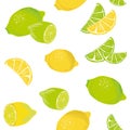 Lemon Lime seamless vector pattern