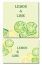 Lemon and lime vector backgrounds