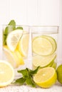 Lemon and lime water drink Royalty Free Stock Photo