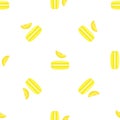 Lemon macaroon pattern seamless vector