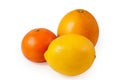 Lemon, mandarin and orange