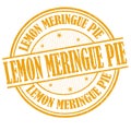 Lemon meringue pie grunge rubber stamp