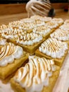 Lemon meringue square Royalty Free Stock Photo